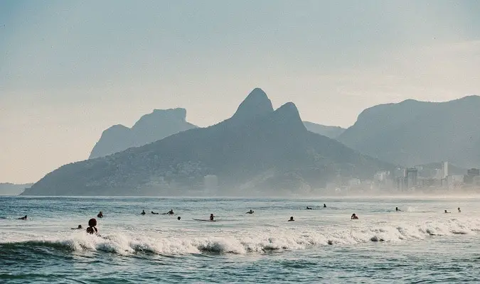 Bathers Enjoying the Beach in Rio